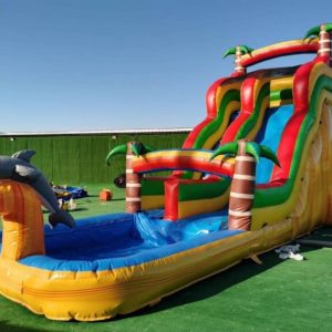 Fiery inflatable water side for adults