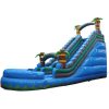 Marble blue blow up water slide