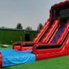 Hot lava inflatable water slide