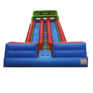 Giant dual lane inflatable dry or wet slide