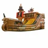 Pirate ship with flag inflatable slide