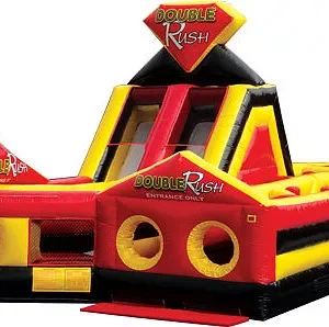 Double Rush Right Inflatable Obstacle Course